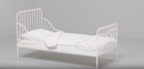 MINNEN extendable bed, grey/blue, 80x200 cm