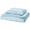 CYMBALBLOMMA Duvet cover and pillowcase, white/blue, 150x200/50x60 cm