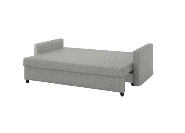 FRIHETEN 3-seat sofa-bed, faringe light grey