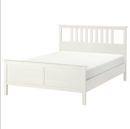 HEMNES Bed frame, white stain, 180x200 cm/LUROY/SKORVA
