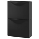 TRONES Shoe cabinet/storage, black, 52x18x39 cm