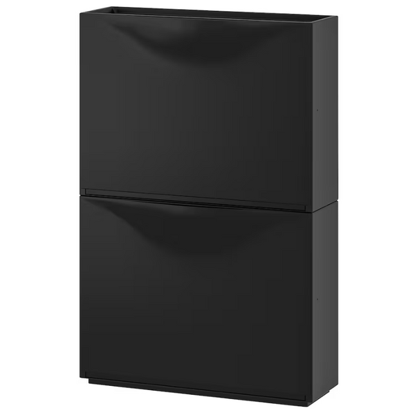 TRONES Shoe cabinet/storage, black, 52x18x39 cm
