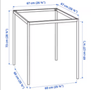 SANDSBERG Table top, black, 67x67 cm/SANDSBERG Underframe for table top, black, 67x67x73 cm