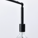 ÄLVSTARR / SKAFTET Floor lamp, arched, chrome effect/black