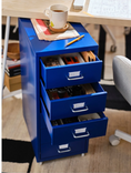 HELMER storage unit, blue, 28x69 cm
