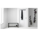 TJUSIG Bench with shoe storage, black, 108x34x50 cm