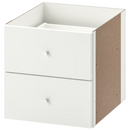 KALLAX Insert with 2 drawers, high-gloss white, 33x33 cm