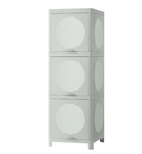IVÖSJÖN bahtroom high cabinet, green, 33x34x99 cm