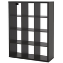 KALLAX Shelving unit, black-brown, 112x147 cm