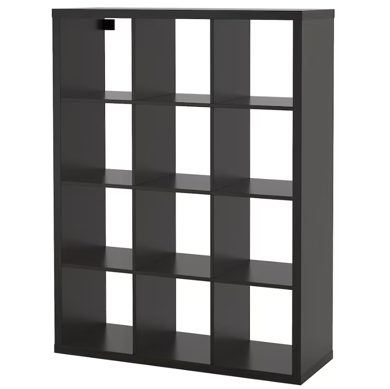 KALLAX Shelving unit, black-brown, 112x147 cm