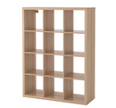 KALLAX Open Shelving Unit, white stained oak effect, 112x147 cm