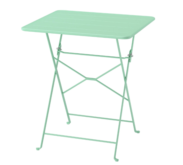 SUNDSO Table, light green, outdoor, 65x65 cm