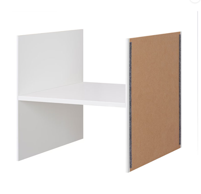 KALLAX Insert with 1 shelf, white, 33x33 cm