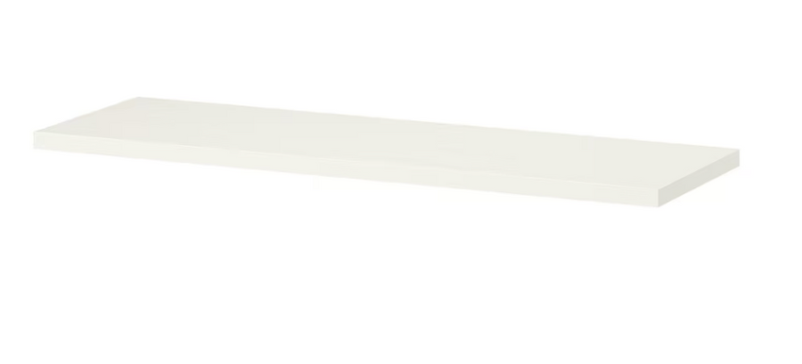 BURHULT Shelf, white, 59x20 cm