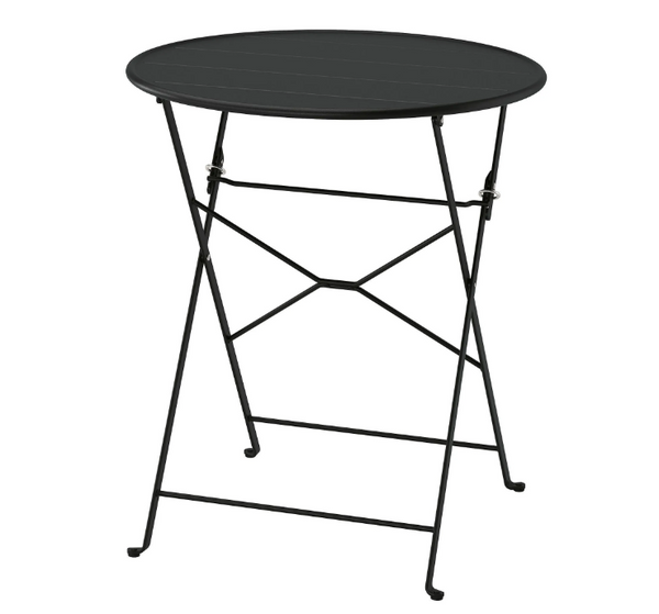 SUNDSÖ foldable table, anthracite, 65 cm