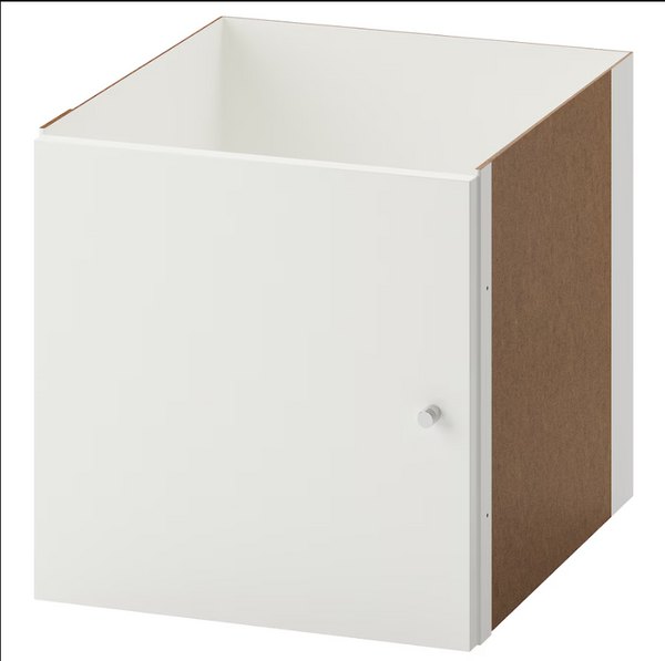 KALLAX Insert with door, high-gloss white, 33x33 cm