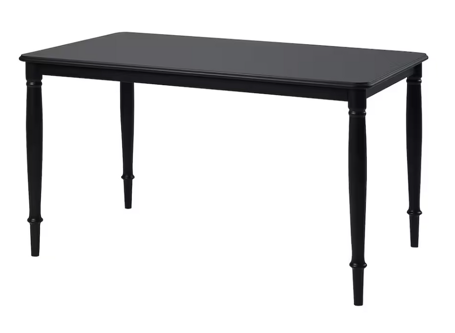 DANDERYD Dining table, black, 130x80 cm