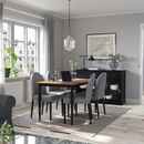 DANDERYD Dining table, pine veneer-black, 130x80 cm