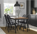 DANDERYD Dining table, pine veneer-black, 130x80 cm