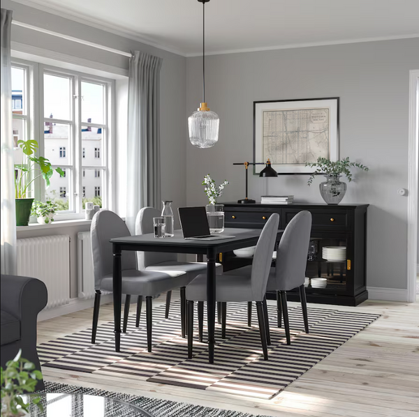 DANDERYD Dining table, black, 130x80 cm