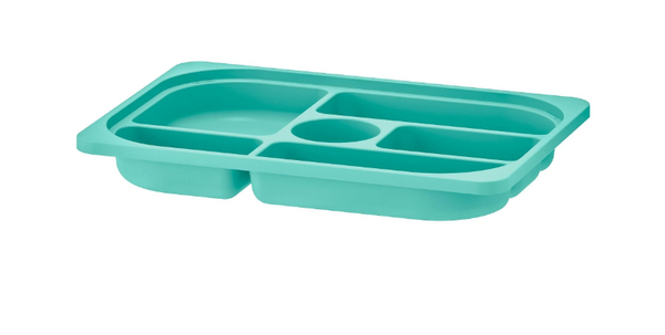 TROFAST storage tray with compartments, turquoise, 42x30x5 cm