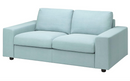VIMLE Frame 2-seat section/VIMLE Cover for 2-seat section, Saxemara light blue