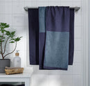 HIMLEÅN Bath towel, dark blue/mélange, 70x140 cm