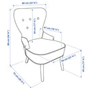 REMSTA Armchair, Djuparp dark green-blue