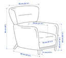 OSKARSHAMN Wing chair, Gunnared black-grey