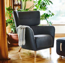 OSKARSHAMN Wing chair, Gunnared black-grey