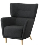 OSKARSHAMN Wing chair, Gunnared black-grey