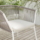 FRÖSÖN outdoor cover for chair cushion, beige, 44x44 cm