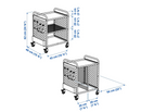 BRANNBOLL Shelving unit on castors, white, 56x62 cm