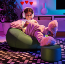 BRÄNNBOLL inflatable gaming lounge chair, high-gloss green