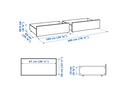 MALM bed storage drawer, white, 200 cm, 2 pack