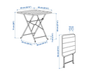 SUNDSÖ foldable table, high-gloss yellow, 65x65 cm