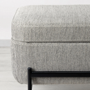 VALTORP Bench, with storage/Viarp beige/brown, 103 cm