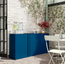 SUNDSO Cabinet, dark blue outdoor/indoor, 60x35x86 cm
