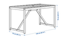 NÄMMARÖ Dining table, light brown, 140x75 cm