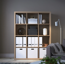KALLAX Open Shelving Unit, white stained oak effect, 112x147 cm