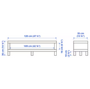 LACK TV bench, black-brown, 120x35x36 cm