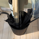 ÄLGANÄS Hat and coat stand, black, 173x33 cm