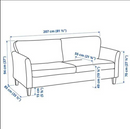 EKHOLMA 3-seat sofa, Kilanda brown-red