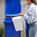 HALLBAR Bin with lid, light grey, 22 L