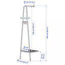 ÄLGANÄS Clothes rack with shoe storage, black, 46x39x166 cm