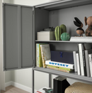 TULLSTORP Cabinet, grey, 73x35x126 cm