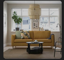PÄRUP Cover for 3-seat sofa, Vissle yellow-brown