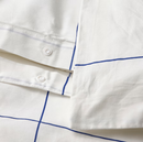 BREDVECKLARE Duvet cover and pillowcase, white blue/check, 150x200/50x60 cm