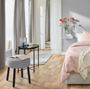 MÖRTFORS pouffe, diseröd grey, 47x47 cm