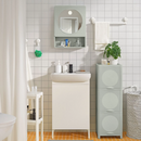 IVÖSJÖN bahtroom high cabinet, green, 33x34x99 cm